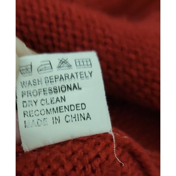 Angashion Leopard Pattern Sweater Medium -M Red/Cream - Picture 4 of 6